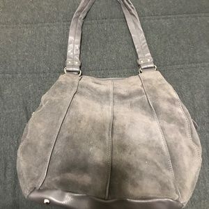 Gray Suede Tignanello Hobo Purse